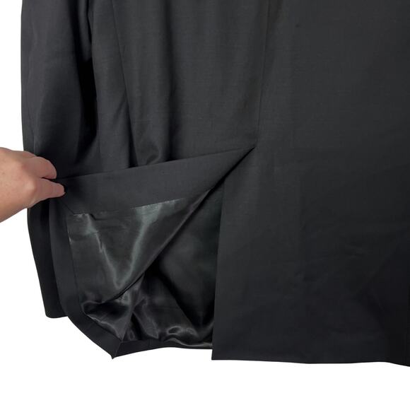 Banana Republic Modern 100% Wool Blazer Black 38R Classic Tailored Old Money - Picture 6 of 8